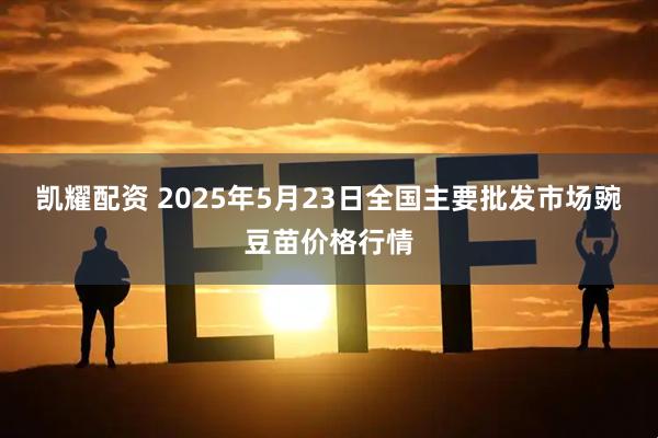 凯耀配资 2025年5月23日全国主要批发市场豌豆苗价格行情