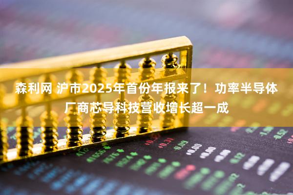 森利网 沪市2025年首份年报来了！功率半导体厂商芯导科技营收增长超一成